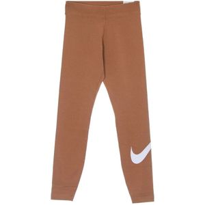 Nike, Dames, Broeken, Bruin, Maat: 2XS Katoen,