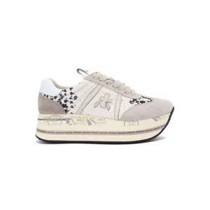 Premiata Animalier Beige Sneaker Suede Leather , Beige , Dames , Maat: 37 EU