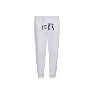 Dsquared2 Witte Broek met Logo Print , White , Heren , Maat: L