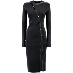 Versace Jeans Couture, Dames, Jurken, Zwart, Maat: XS