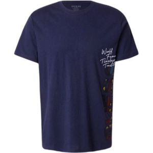 Guess, Heren, Tops, Blauw, Maat: S Katoen,