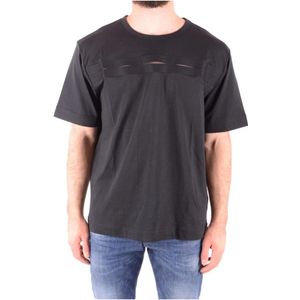 Diesel, Heren, Tops, Zwart, Maat: L Katoen,