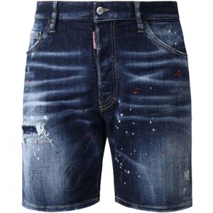 Dsquared 2 - Korte Broeken - Blauw - Denim - Vernisdetails - Regular Fit