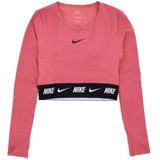 Nike - Sporty Crop Langarm T-Shirt - Roze - Dames - Katoen