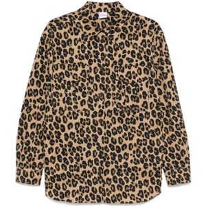 Aspesi, Dames, Blouses & Shirts, Bruin, Maat: 3XS