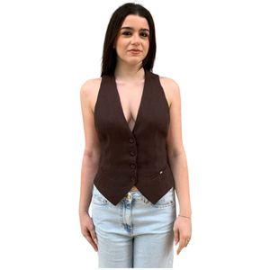 Elisabetta Franchi, Dames, Jassen, Bruin, Maat: M Linnen,