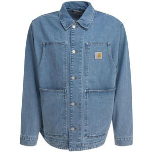 Carhartt Wip, Heren, Jassen, Blauw, Maat: S Denim,