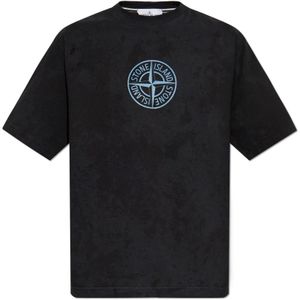 Stone Island, Heren, Tops, Zwart, Maat: L Katoen,