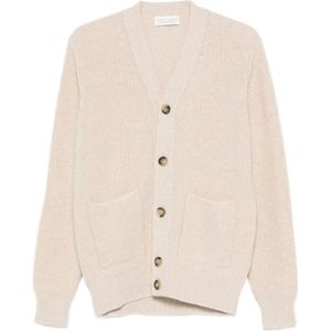 Filippo De Laurentiis, Heren, Truien, Beige, Maat: S Linnen,