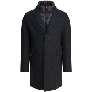 Herno, Heren, Mantels, Grijs, Maat: M Wol,