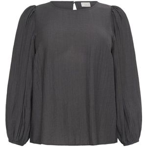 Kaffe Curve, Dames, Blouses & Shirts, Grijs, Maat: 2XL Viscose,