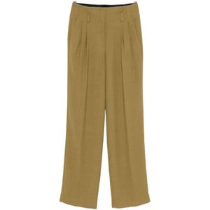 Forte Forte, Dames, Broeken, Groen, Maat: S Viscose,