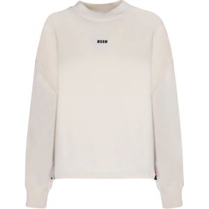 Msgm, Dames, Truien, Wit, Maat: L Katoen,