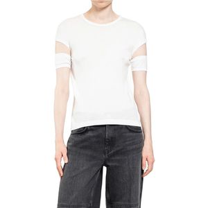 Helmut Lang, Dames, Tops, Wit, Maat: XS Katoen,