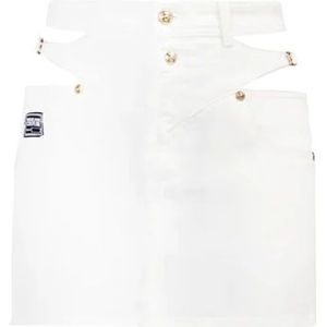 Versace Jeans Couture, Dames, Rokken, Wit, Maat: M Denim,