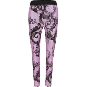 Versace Jeans Couture, Dames, Broeken, Paars, Maat: 2XS