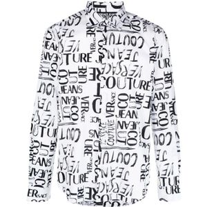 Versace Jeans Couture, Heren, Overhemden, Veelkleurig, Maat: XL Katoen,