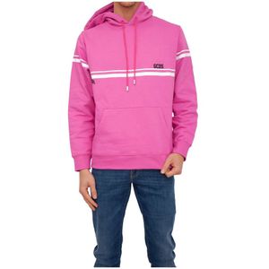 Gcds, Heren, Sweatshirts & Hoodies, Roze, Maat: S Katoen,