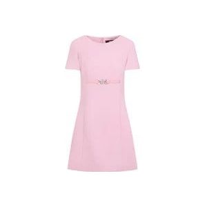 Versace Roze Mini Jurk Korte Mouwen , Pink , Dames , Maat: XS