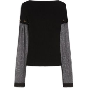 Sportmax, Dames, Tops, Zwart, Maat: L Viscose,
