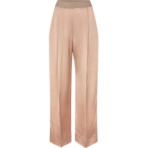 Stine Goya, Dames, Broeken, Roze, Maat: S Satijn,