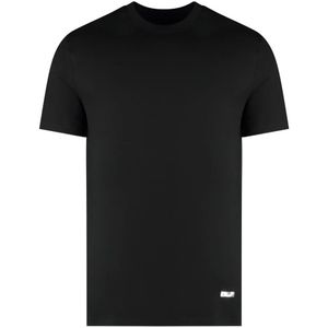 Jil Sander, Heren, Tops, Zwart, Maat: M Katoen,