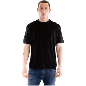 Paolo Pecora, Heren, Tops, Zwart, Maat: L Katoen,