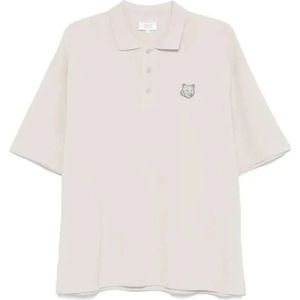 Maison Kitsuné, Heren, Tops, Beige, Maat: XL Katoen,