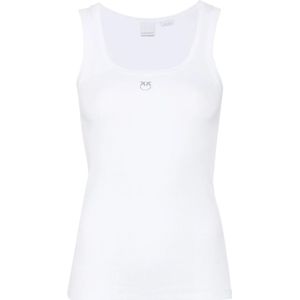 Pinko, Dames, Tops, Wit, Maat: XL Katoen,