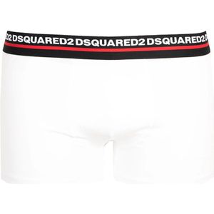 Dsquared2 Boxershorts met kenmerkende tailleband , White , Dames , Maat: XL