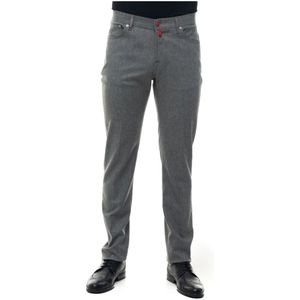 Kiton, Heren, Broeken, Grijs, Maat: W32 Flanel,