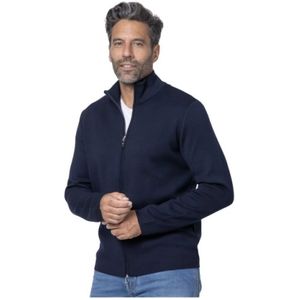 Gran Sasso, Heren, Truien, Blauw, Maat: M Wol,