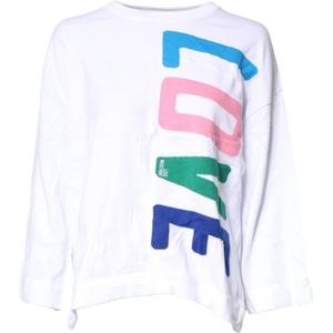 Love Moschino, Dames, Tops, Wit, Maat: S Katoen,