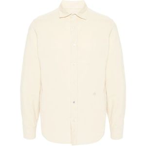 Jacob Cohën, Heren, Overhemden, Beige, Maat: 2XL Katoen,