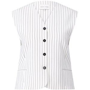 Loulou Studio, Dames, Jassen, Wit, Maat: M Leer,