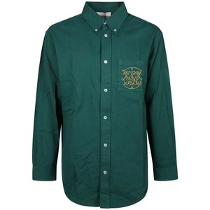 Drole de Monsieur, Heren, Overhemden, Groen, Maat: S Katoen,