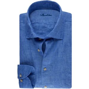 Stenströms, Heren, Overhemden, Blauw, Maat: 3XL Linnen,