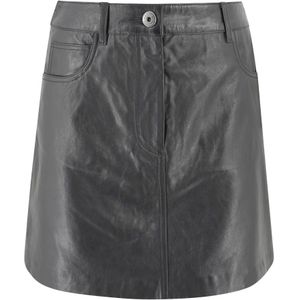 Weekend Max Mara, Dames, Rokken, Zwart, Maat: XS Leer,