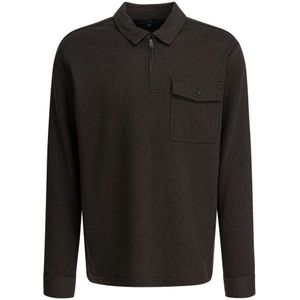 Vince, Heren, Tops, Bruin, Maat: L Katoen,