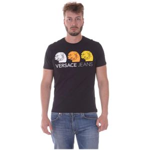 Versace Jeans Couture, Heren, Tops, Zwart, Maat: S Jersey,