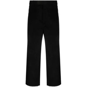 Thom Browne, Heren, Broeken, Zwart, Maat: M Corduroy,