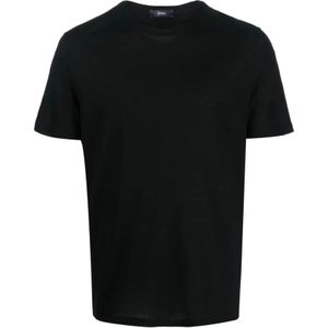 Herno, Heren, Tops, Zwart, Maat: 2XL Katoen,
