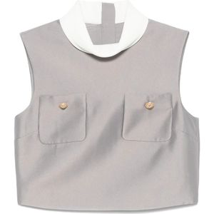 Self Portrait, Dames, Tops, Grijs, Maat: XS