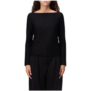 Emporio Armani, Dames, Tops, Zwart, Maat: M
