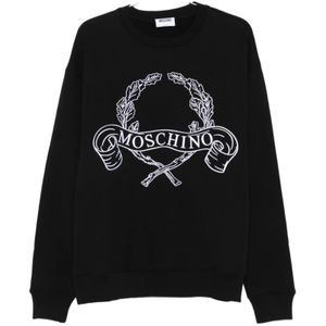 Moschino, Heren, Sweatshirts & Hoodies, Zwart, Maat: 2XL