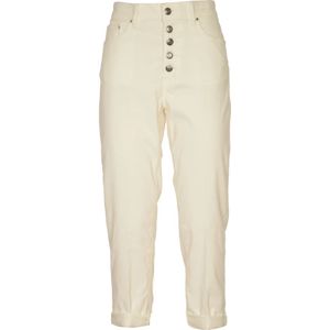 Dondup, Dames, Broeken, Wit, Maat: W24 Katoen,