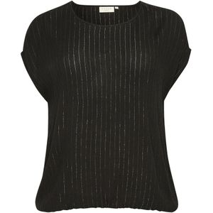 Kaffe Curve, Dames, Blouses & Shirts, Zwart, Maat: XL Viscose,