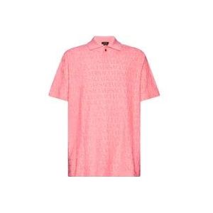 Versace Stijlvolle Sponge Short Sleeve Tops , Pink , Heren , Maat: XL