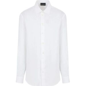 Emporio Armani - Overhemden - Wit - Linnen