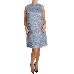 Dolce & Gabbana, Dames, Jurken, Blauw, Maat: XS Zijde,